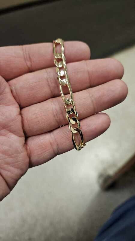14K 8MM FIGARO BRACELET