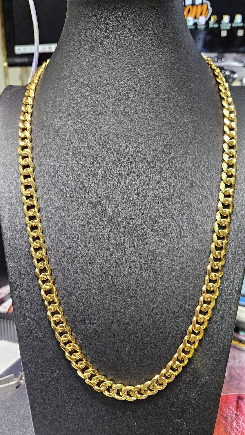 22K 10MM FLAT CURB CHAIN (CUSTOM)
