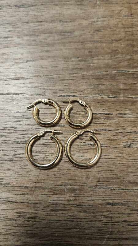 14K 3MM HOOP EARRINGS