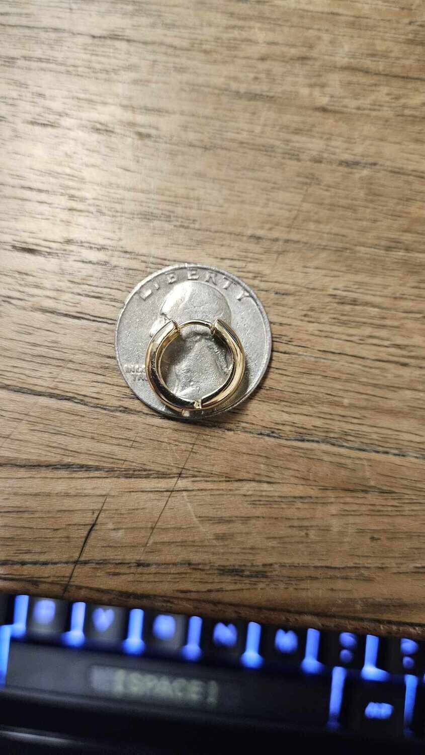 14K HUGGIES, 14K HUGGIES: 5MM 1/2&quot; 1.75 GRAMS