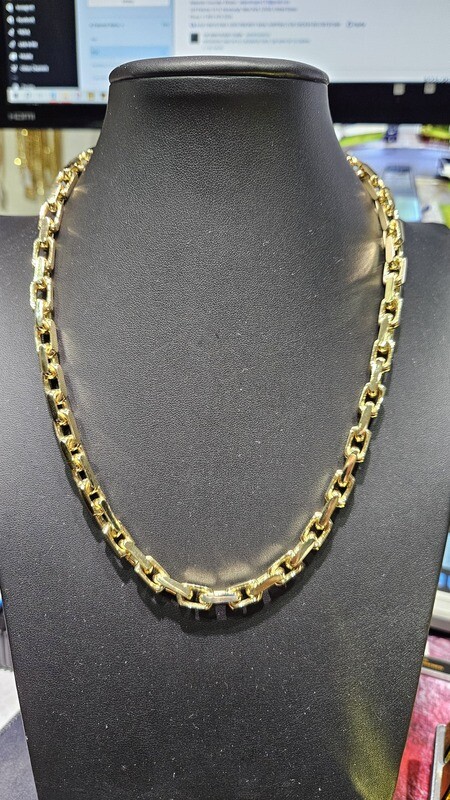 18K 7MM HEAVY LINK NECKLACE