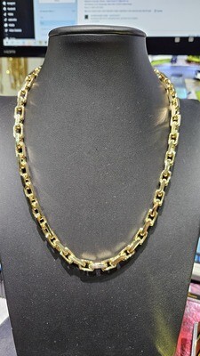18K 7MM HEAVY LINK NECKLACE
