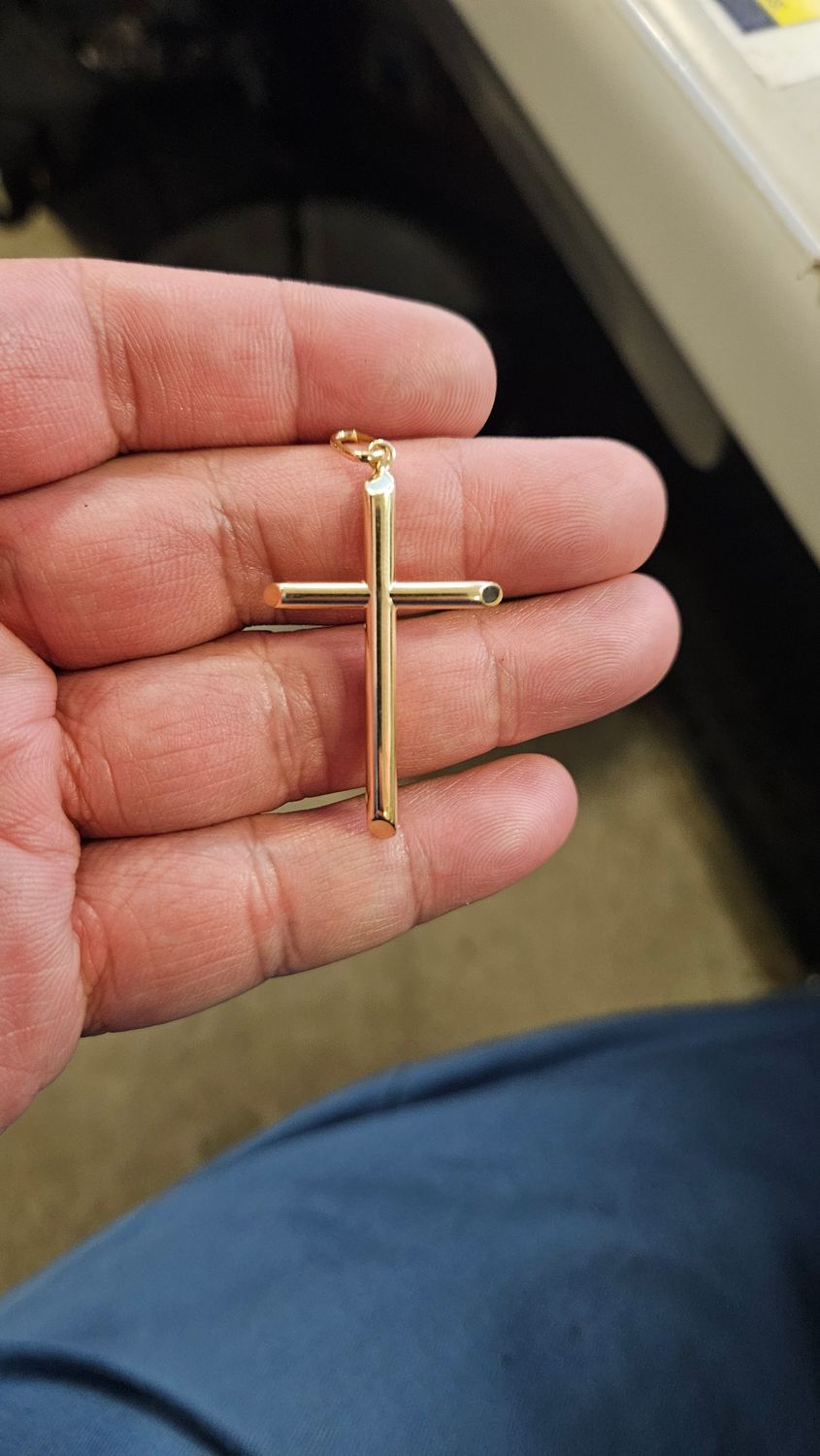 14K 2&quot; SIMPLE CROSS