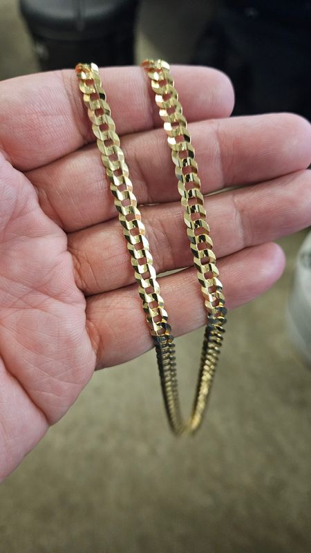 18K 6MM FLAT CURB CHAIN