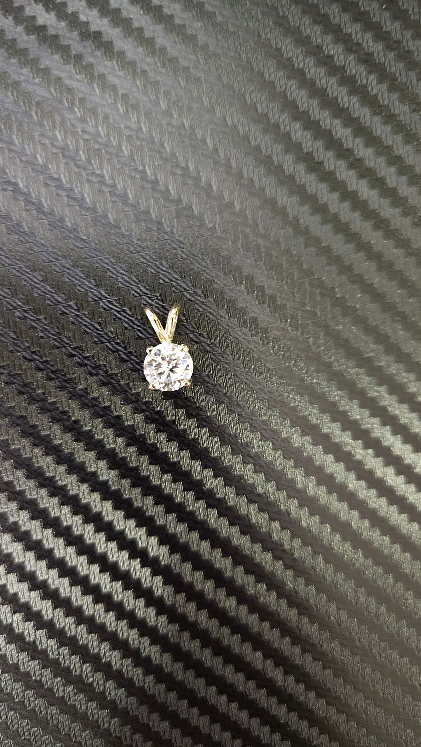 14K 1.5 CARAT SOLITAIRE PENDANT (MOISSANITE)