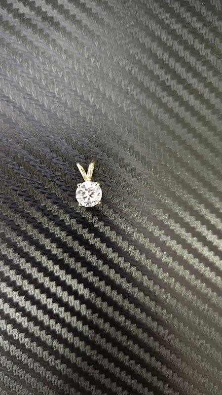 14K 1.5 CARAT SOLITAIRE PENDANT (MOISSANITE)