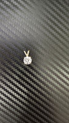 14K 1.5 CARAT SOLITAIRE PENDANT (MOISSANITE)