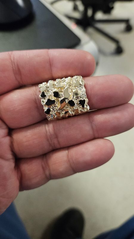 14K 24.5MM NUGGET RING