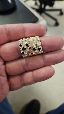 14K 24.5MM NUGGET RING