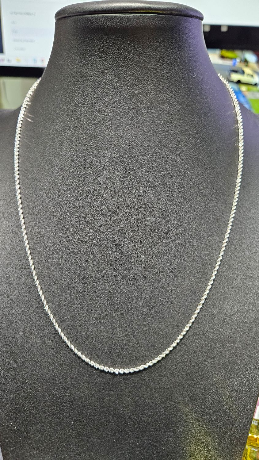 PLATINUM 950 1.7MM ROPE CHAIN (NON DIAMOND CUT)