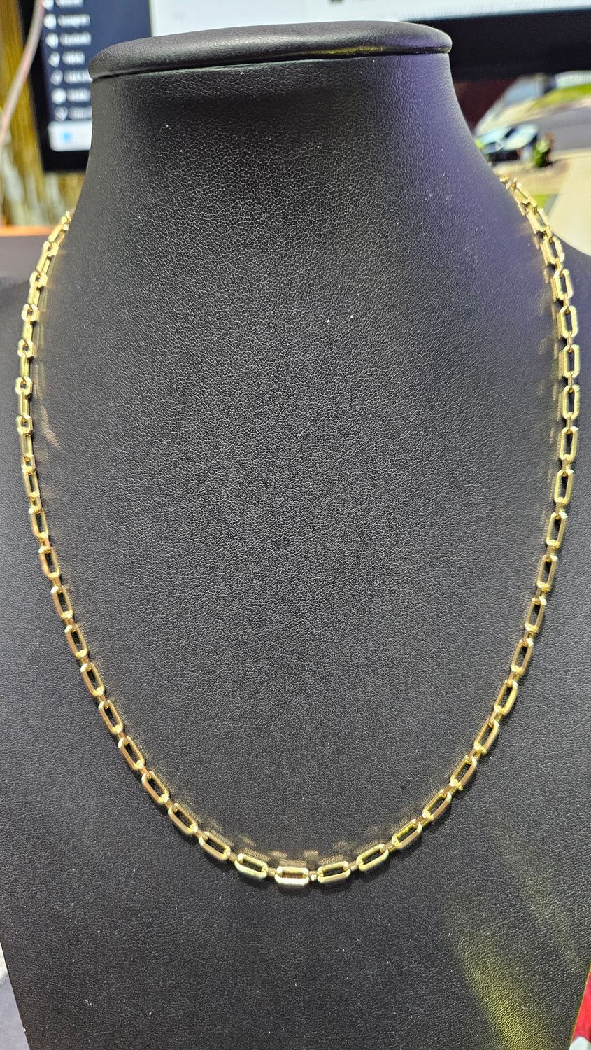 14K 3.5MM PAPERCLIP/HEAVY CHAIN