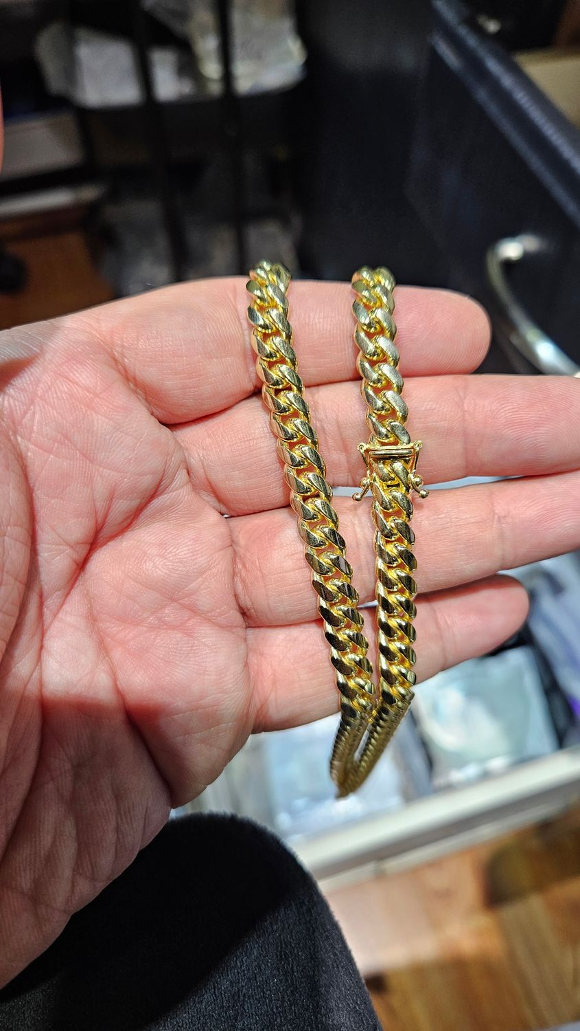 14K 8MM MIAMI CUBAN CHAIN, 4-5 WEEKS TO SHIP-ITALIAN ALSO AVAILABLE FOR FASTER SHIPMENT: 14K 8MM 20&quot; APPROX. 95.3 GRAMS (ITALIAN)