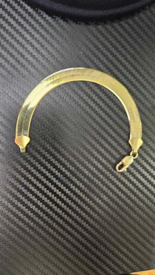 14K 9MM HERRINGBONE BRACELET