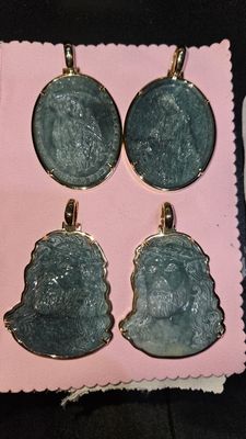 14K JADE PENDANTS