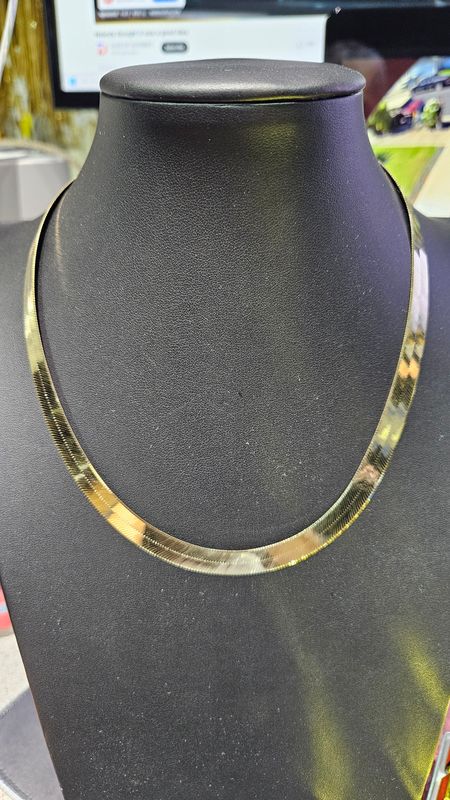 14K 9MM HERRINGBONE NECKLACE