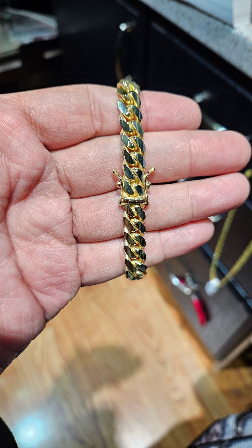 14K 9MM MIAMI CUBAN BRACELET