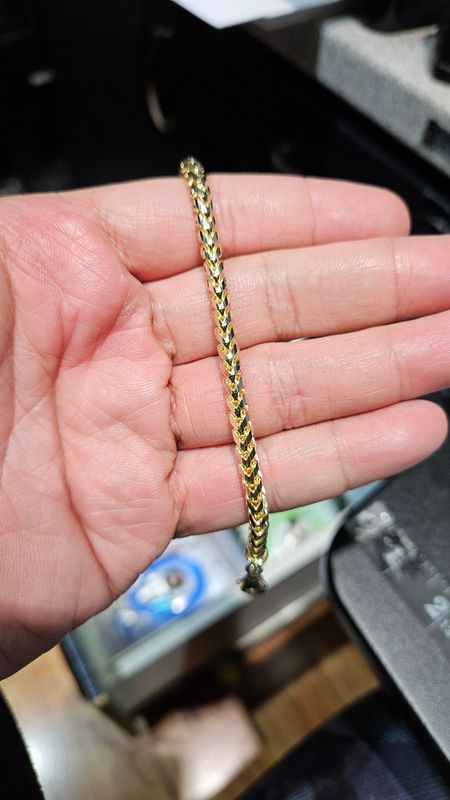 14K 4.5MM DIAMOND CUT FRANCO BRACELET