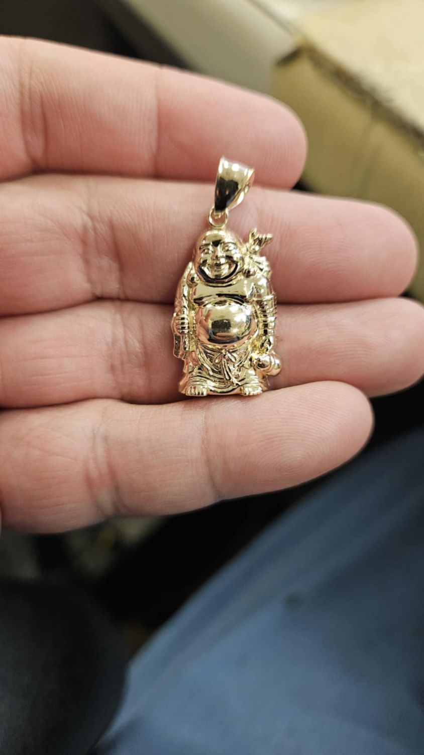 14K BUDDHA PENDANTS, WEIGHTS ARE APPROXIMATE BUT CLOSE: 14K 1.6&quot; SMALL 3.2 GRAMS (SMALL)