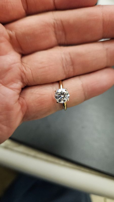 14K 1.5 CARAT MOISSANITE SOLITAIRE RING