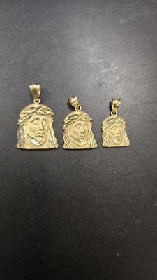 14K JESUS FACE PENDANT