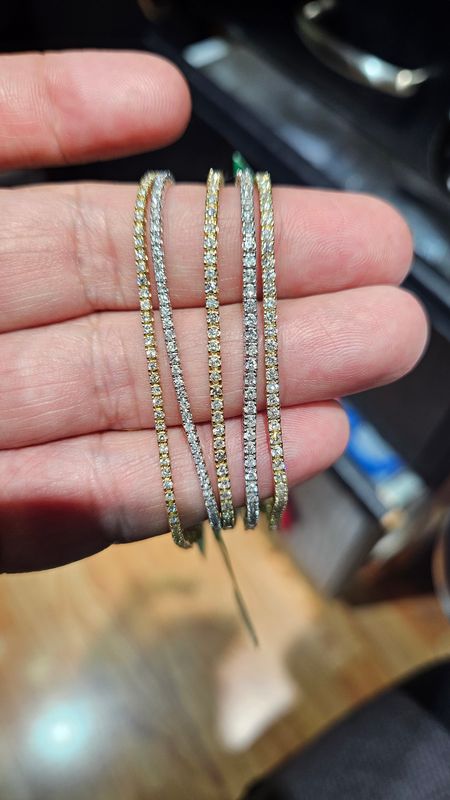 14K NATURAL MINED TENNIS BRACELETS