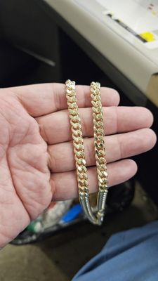 14K 7MM BABY CURB CHAIN