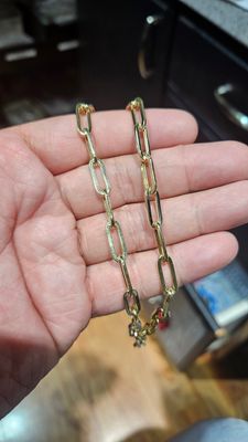 14K 6MM PAPERCLIP NECKLACE