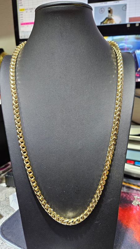 14K 6.8MM DIAMOND CUT FRANCO CHAIN