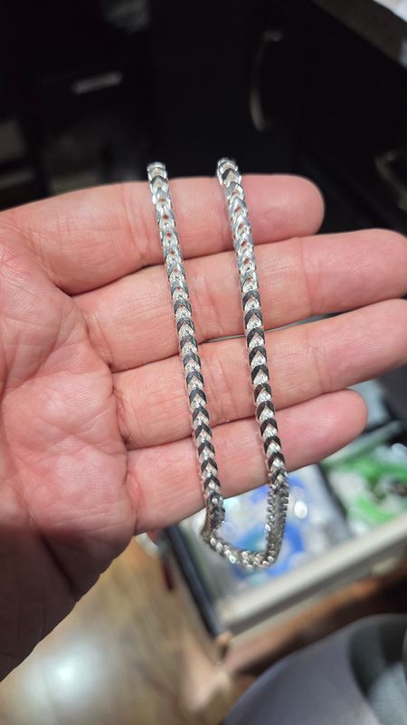 STERLING SILVER 4.5MM PLAIN FRANCO CHAIN