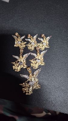 14K 2 TONE SAINT MICHAEL PENDANT