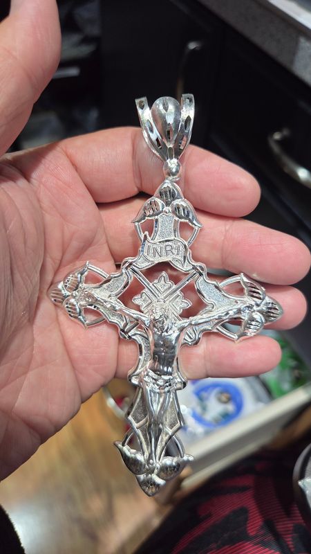 925 STERLING 5.5&quot; INRI CRUCIFIX CROSS