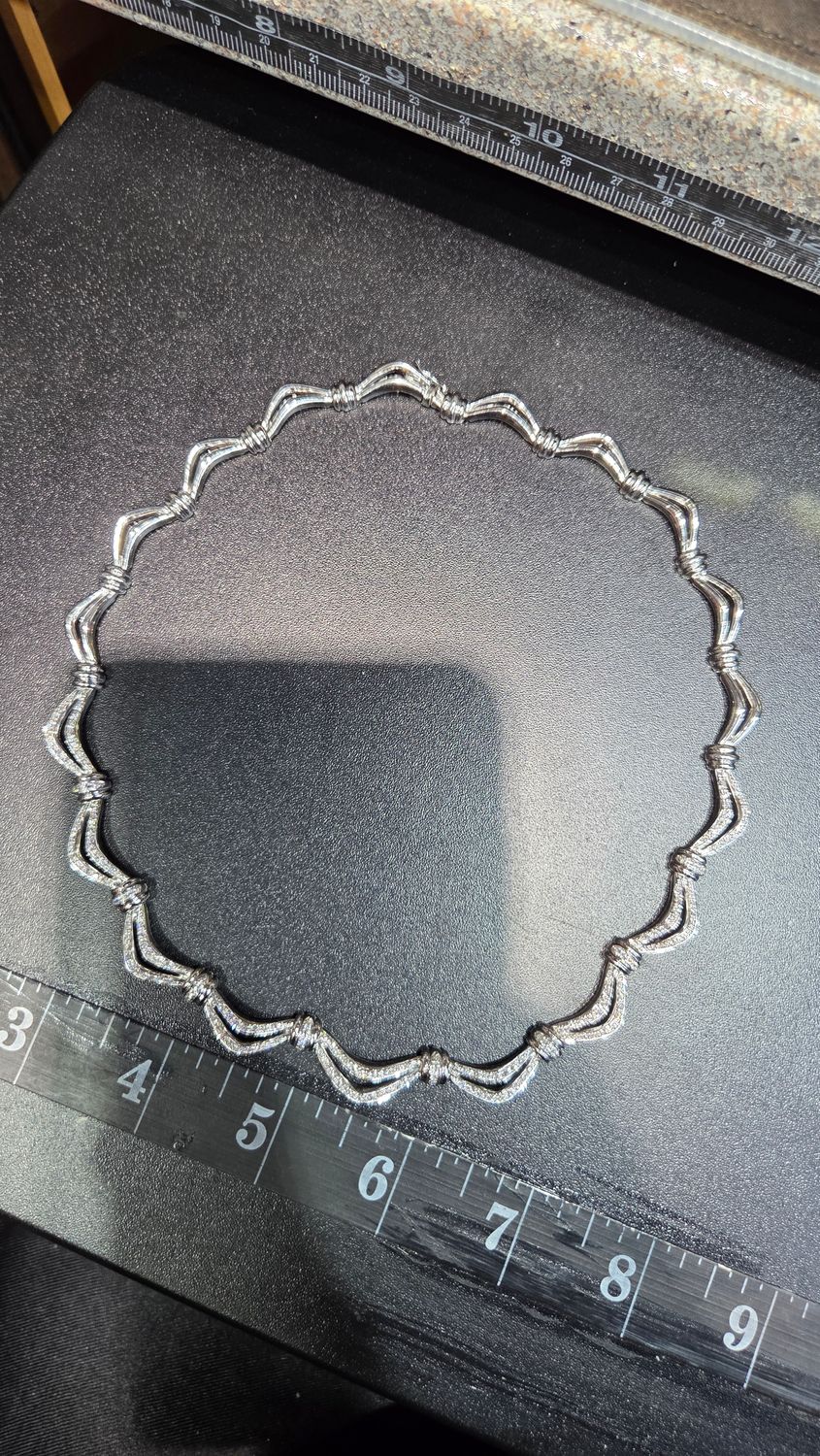 18K 8MM 17&quot; GREGG RUTH DIAMOND NECKLACE