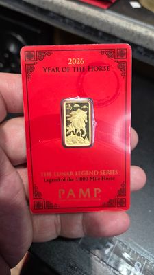 5 GRAM PAMP 2026 LUNAR SERIES HORSE W/ BEZEL