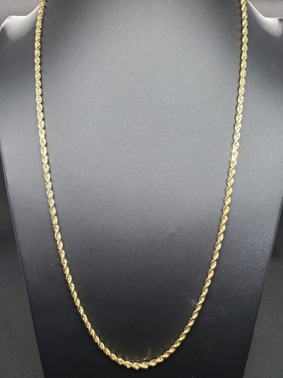 14K 3MM DIAMOND CUT ROPE CHAIN