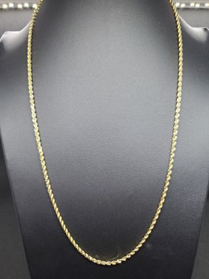 14K 2.5MM DIAMOND CUT ROPE CHAIN