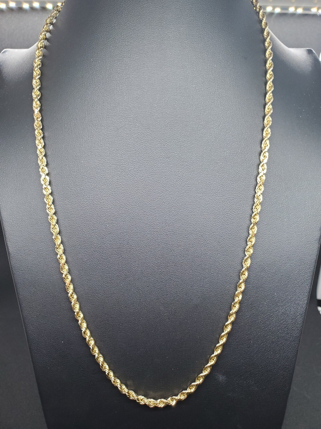 14K 4MM DIAMOND CUT ROPE CHAIN