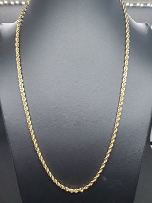 14K 4MM DIAMOND CUT ROPE CHAIN