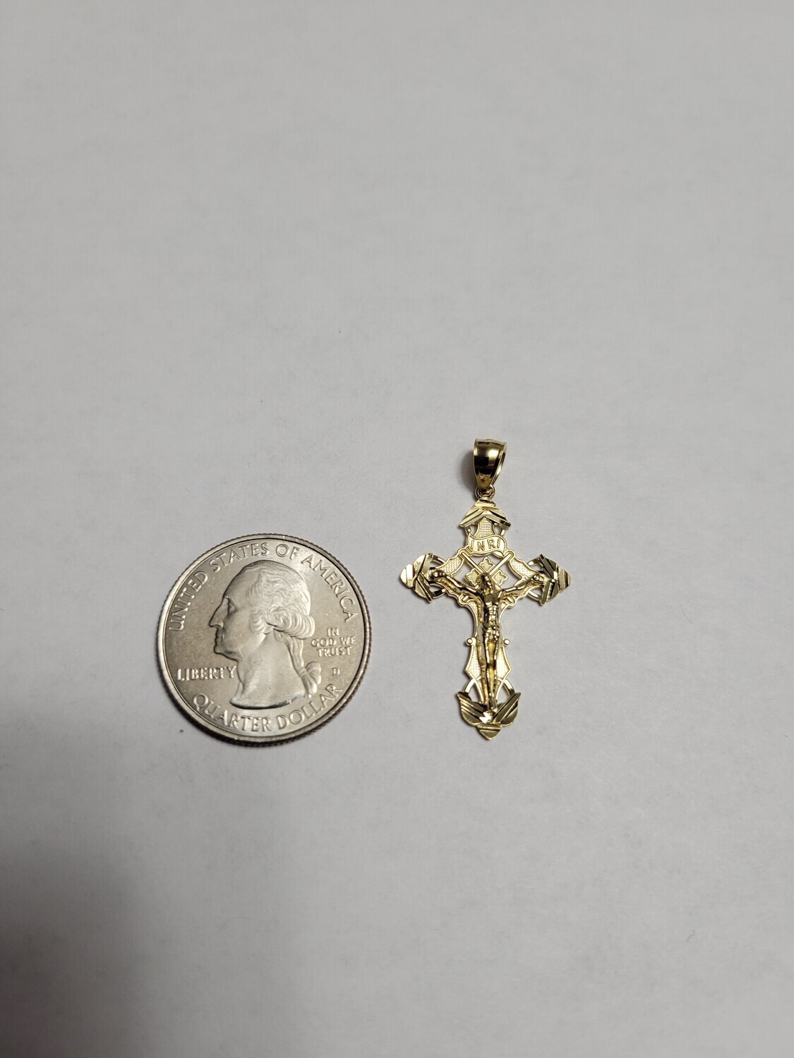 14K 1.4" INRI CRUCIFIX CROSS