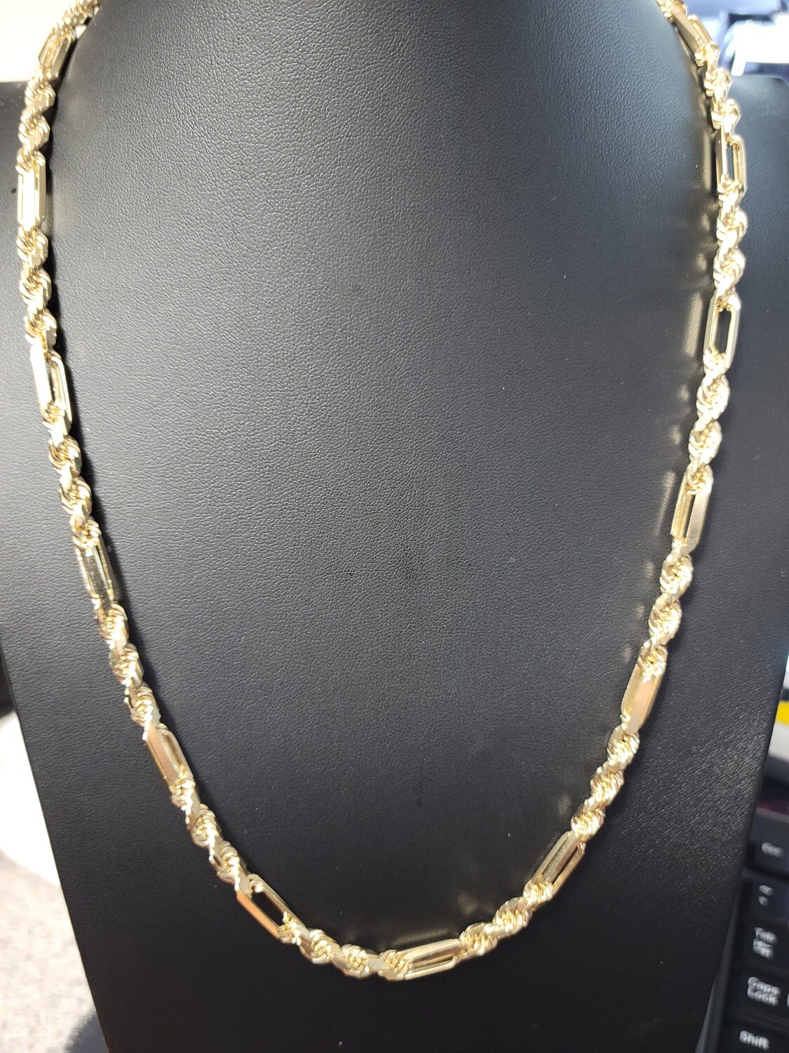 14K 6MM FIGAROPE CHAIN