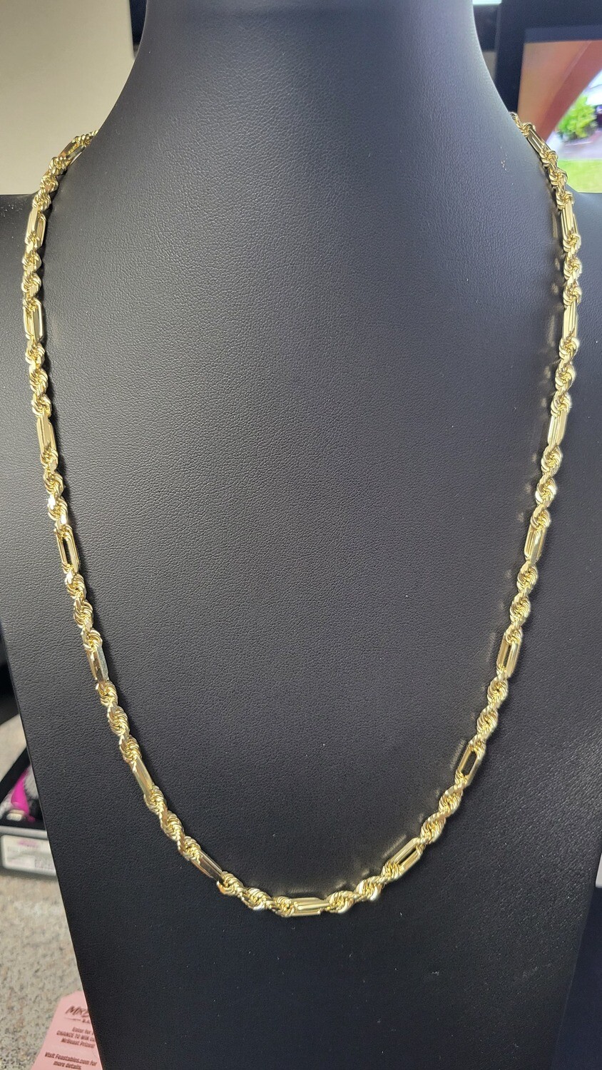 14K 4.5MM FIGAROPE CHAIN