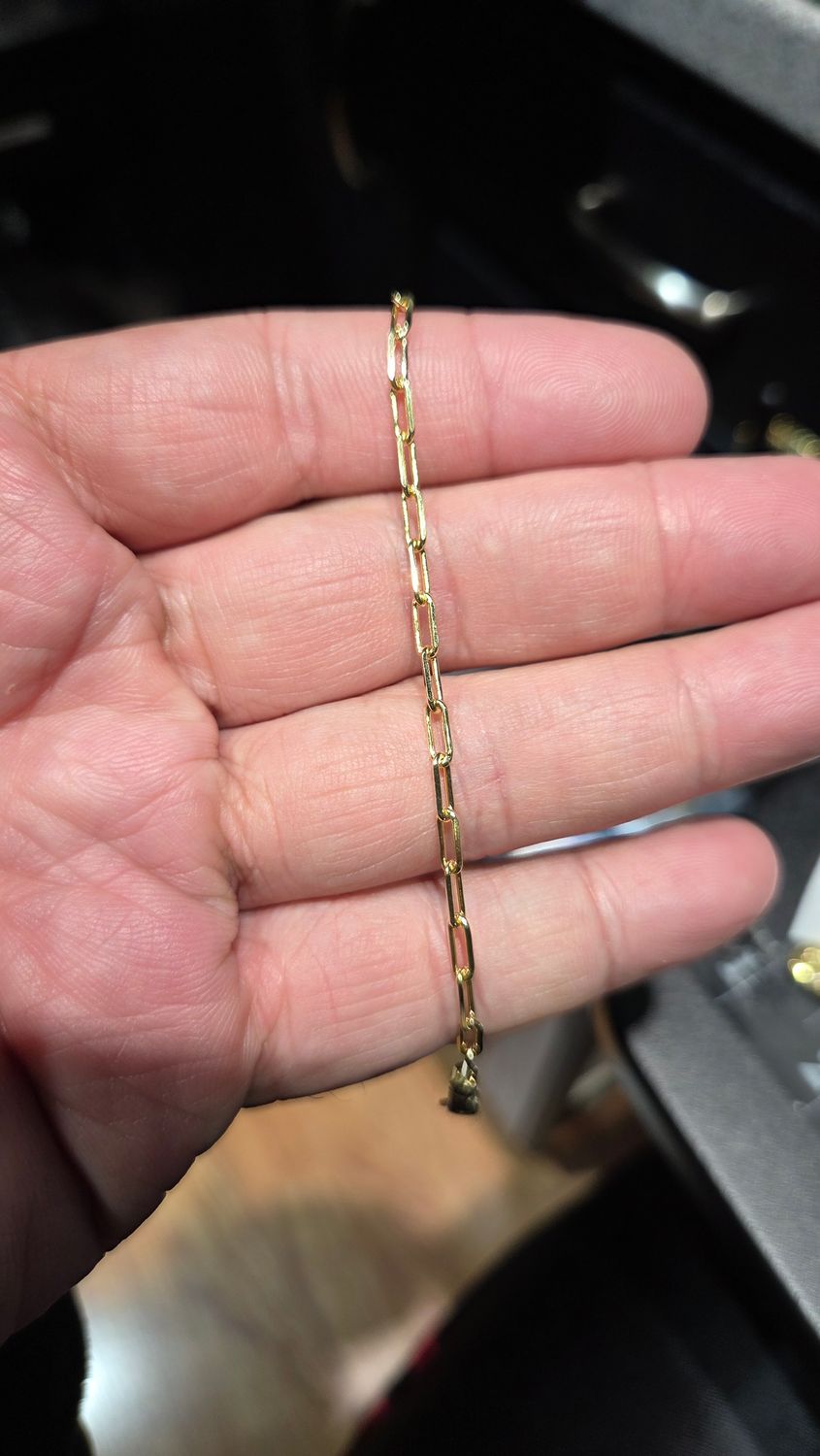 14K 4.5MM FORZATA BRACELET, LENGTHS: 14K 2.7MM 7" APPROX. 3.2 GRAMS