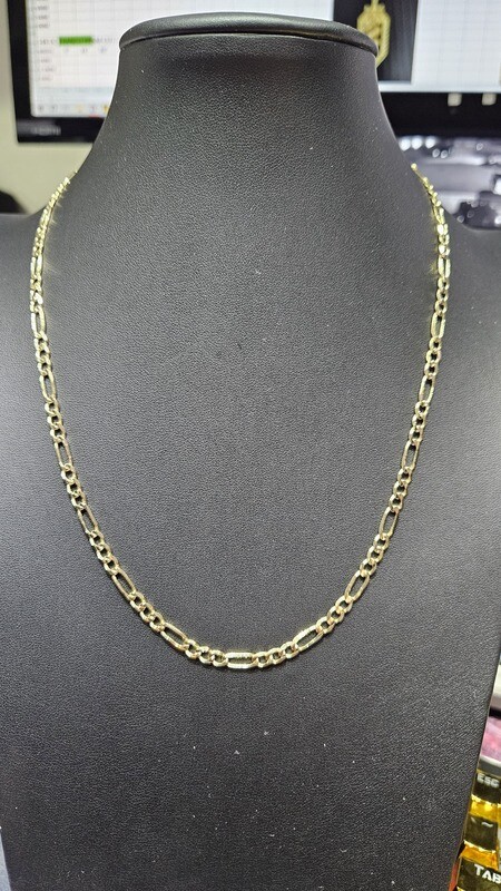 14K 4MM FIGARO CHAIN