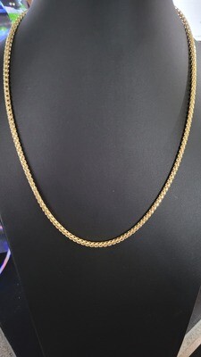 14K 3MM DIAMOND CUT FRANCO CHAIN