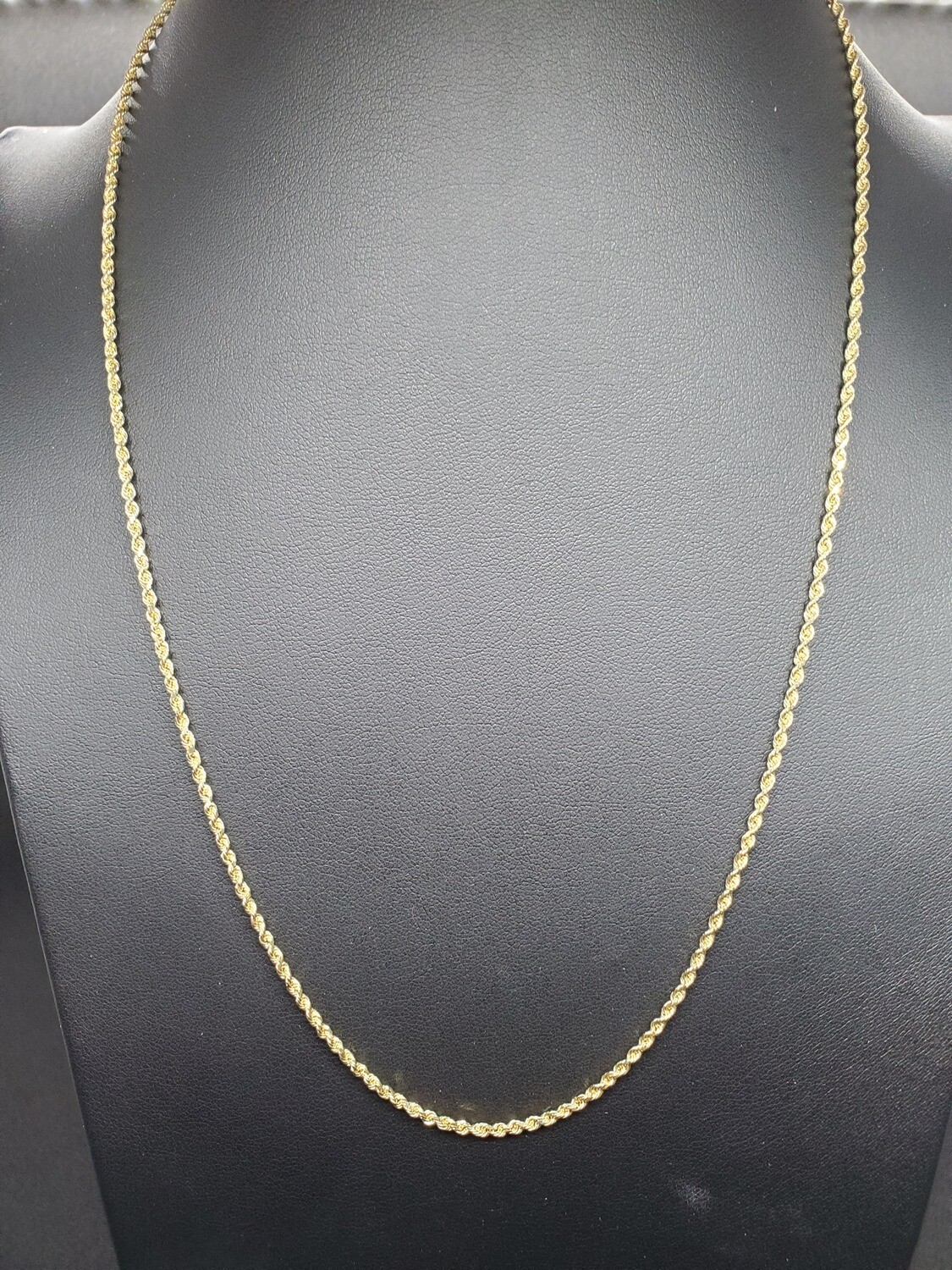 14K 1.5MM DIAMOND CUT ROPE CHAIN