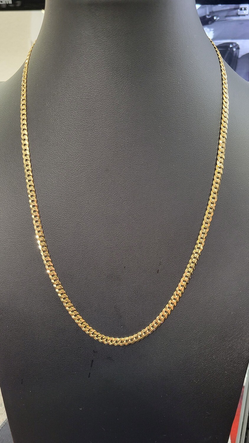 14K 4.2MM FLAT CURB CHAIN (ITALIAN FINISH)