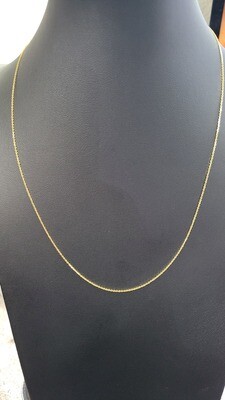 14K 1MM DIAMOND CUT CABLE CHAIN