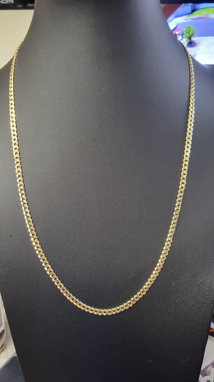 14K 4MM FLAT CURB CHAIN