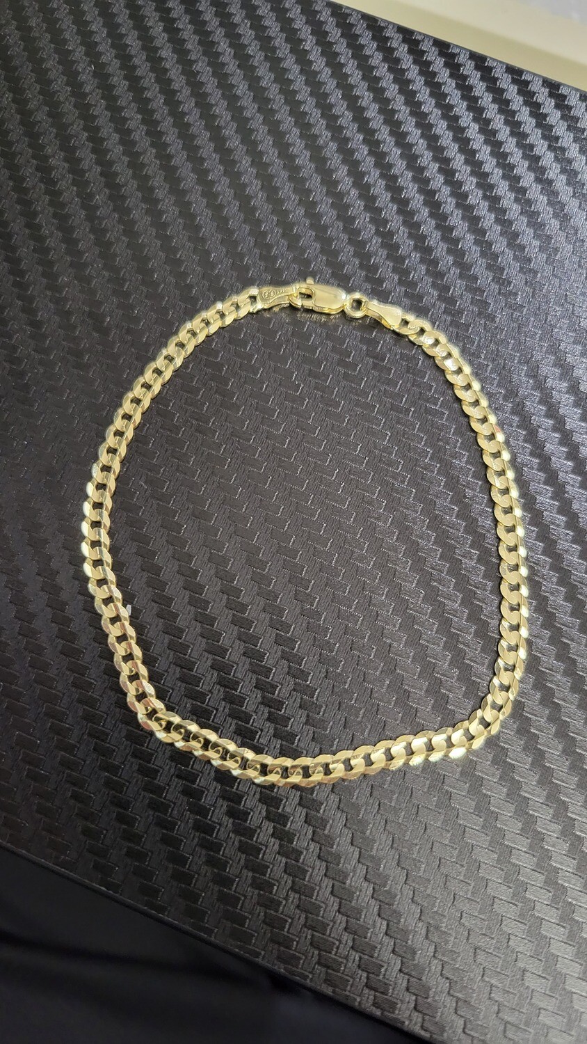14K 4MM FLAT CURB BRACELET