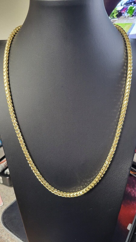14K 5MM DIAMOND CUT FRANCO CHAIN