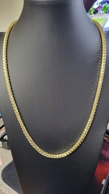 14K 5MM DIAMOND CUT FRANCO CHAIN